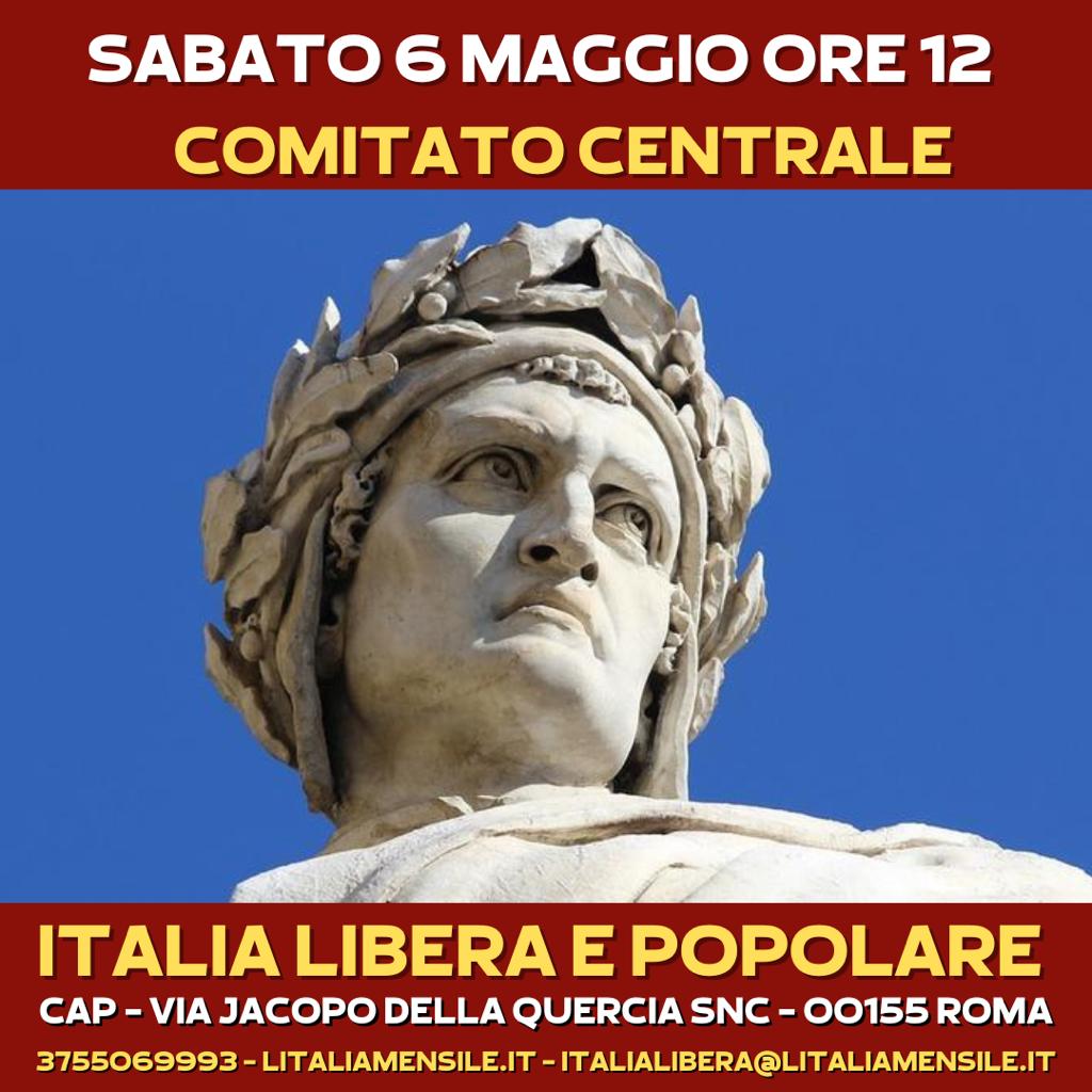 Carlo Taormina (Presidente di ‘Italia Libera’): “Sabato 6 maggio, riunione del Comitato Centrale”