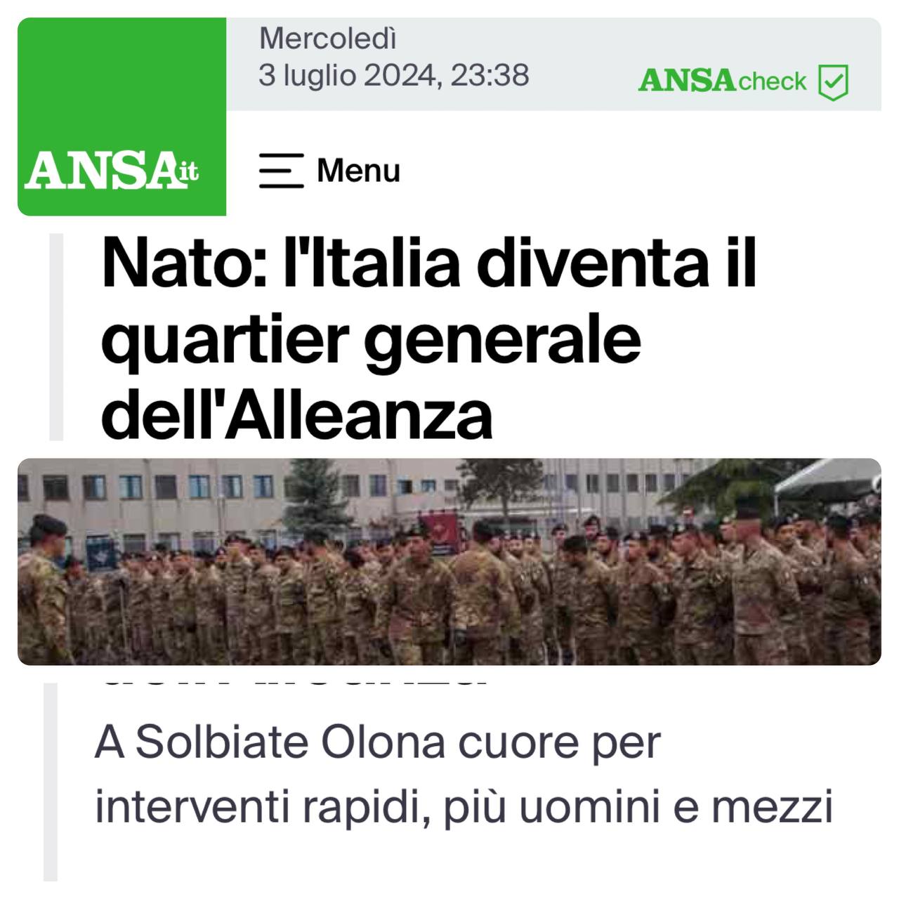 Fuori l’Italia dalla Nato. Fuori la Nato dall’Italia