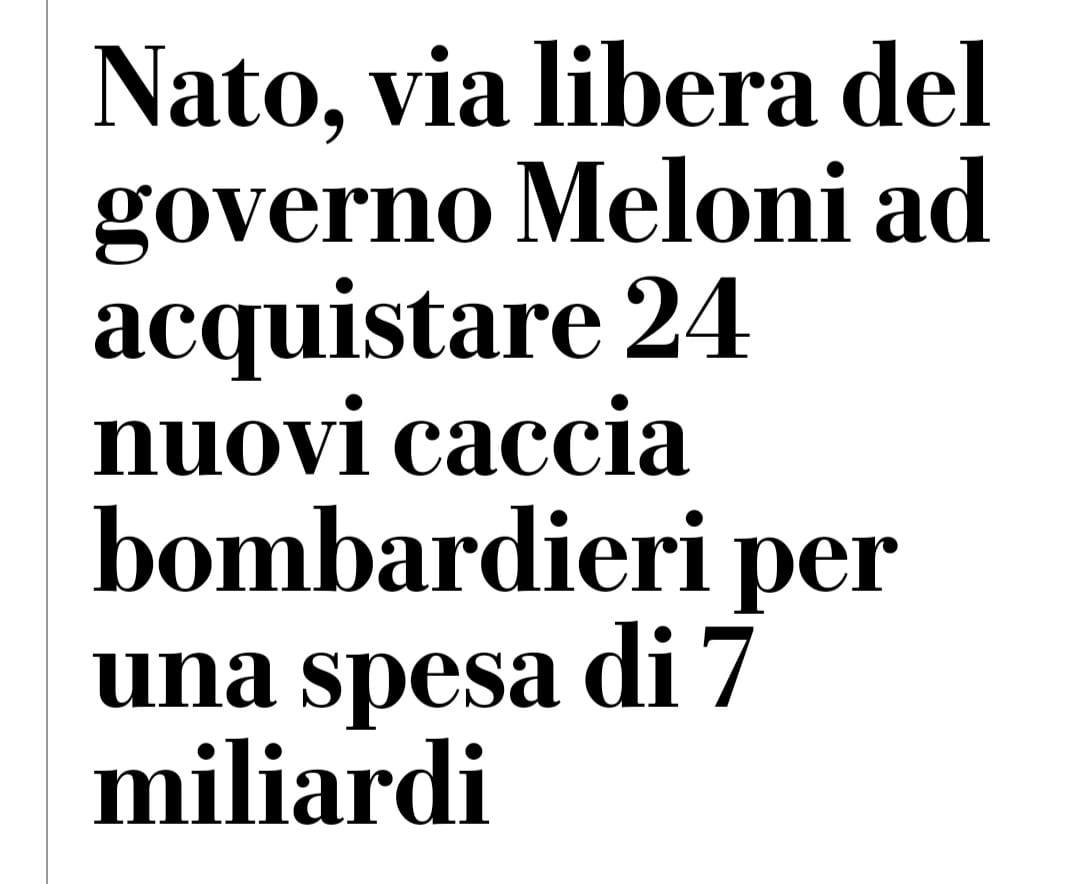 Vogliamo Casa, Lavoro, Ospedali, Scuole… no armi, caccia e missili!