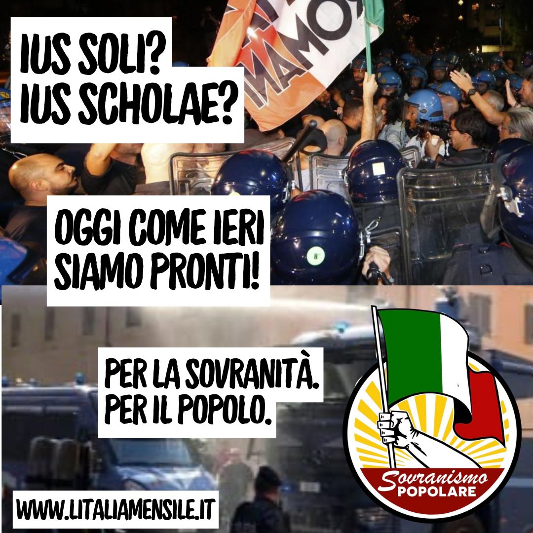 IUS SOLI?IUS SCHOLAE? INTANTO CI PORTANO IN GUERRA!