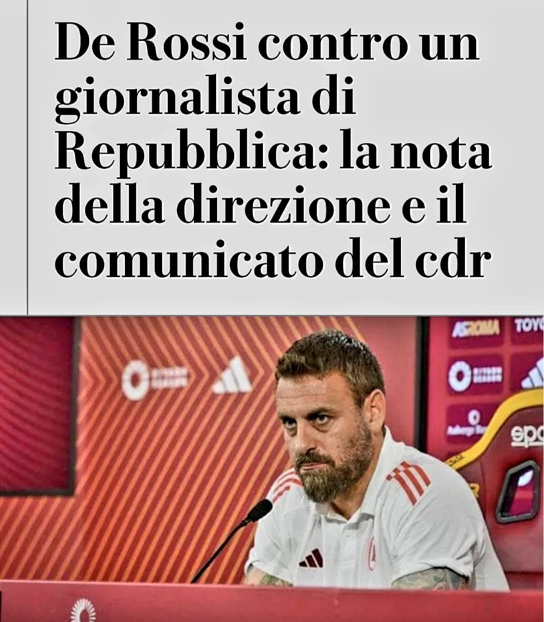 CASTELLINO (SOVRANISMO POPOLARE): VIVA DE ROSSI! ABBASSO “LA REPUBBLICA”!