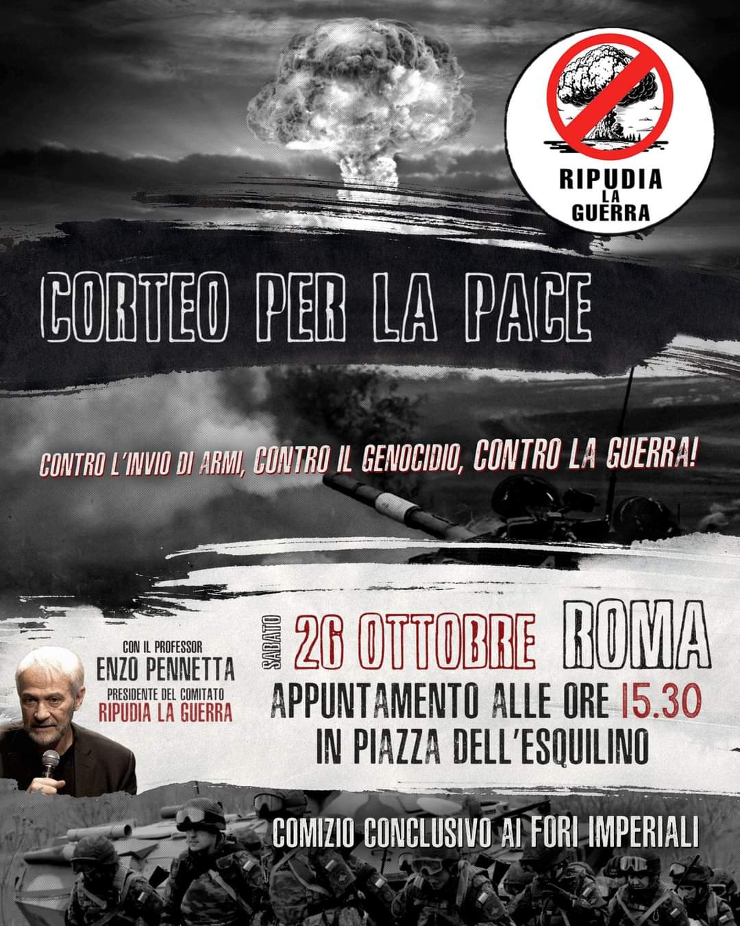 SOVRANISMO POPOLARE: SABATO 26 OTTOBRE "RIPUDIA LA GUERRA!"