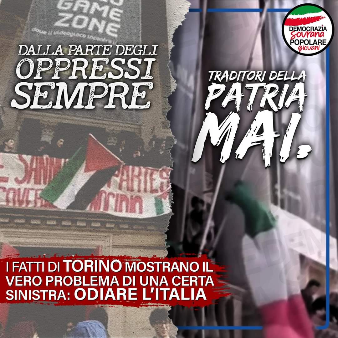 DALLA PARTE DEGLI OPPRESSI SEMPRE,TRADITORI DELLA PATRIA MAI.